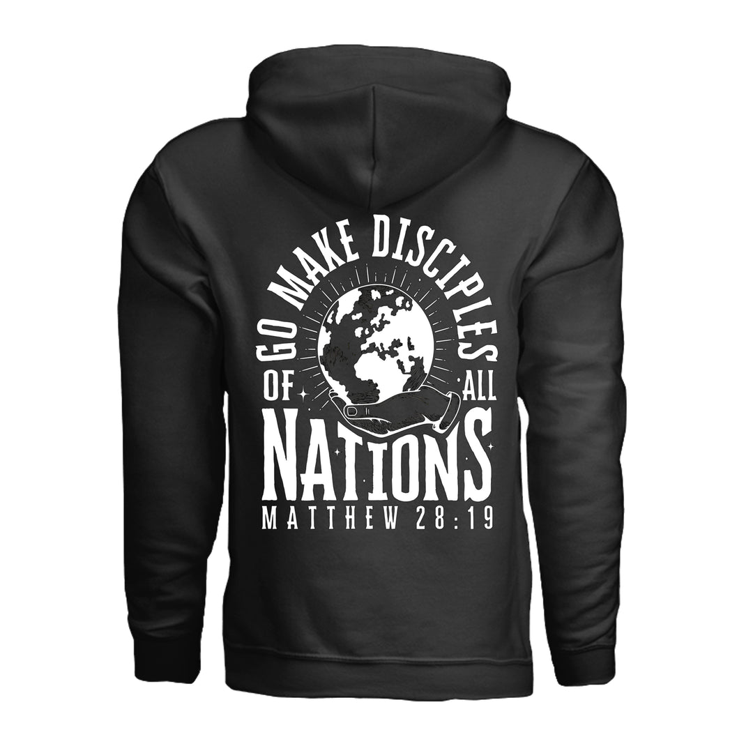 Go Make Disciples Hoodie - Black - Back - Stone & Sling