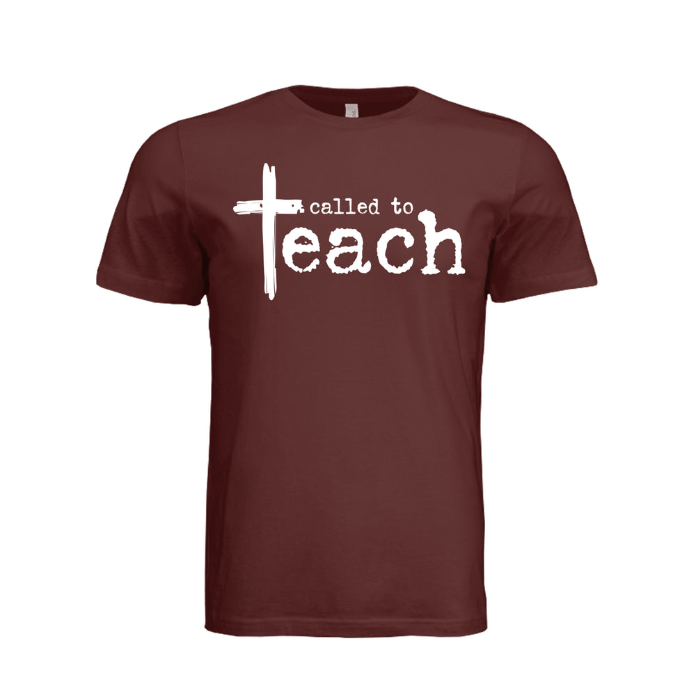 Called To Teach Unisex Tee - Maroon - Front - Stone & Sling