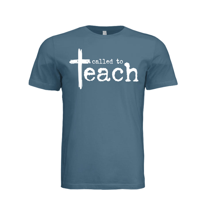 Called To Teach Unisex Tee - Steel Blue - Front - Stone &amp; Sling