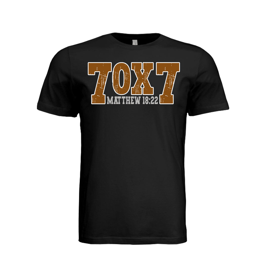 Seventy Times Seven Unisex Tee - Black - Front - Stone & Sling