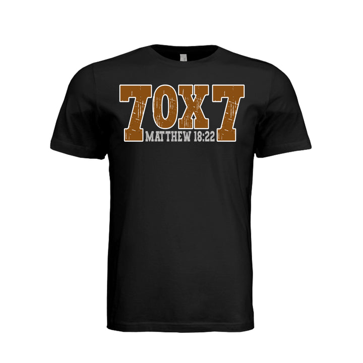 Seventy Times Seven Unisex Tee - Black - Front - Stone &amp; Sling