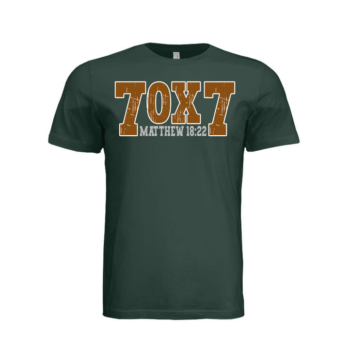 Seventy Times Seven Unisex Tee - Hunter Green - Front - Stone &amp; Sling