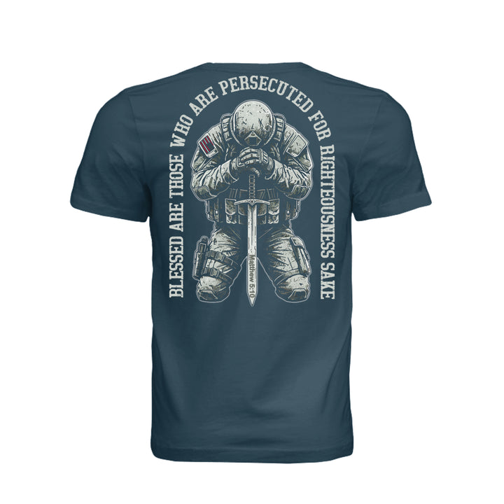 Persecuted for Righteousness Unisex Tee - Atlantic - Back - Stone &amp; Sling