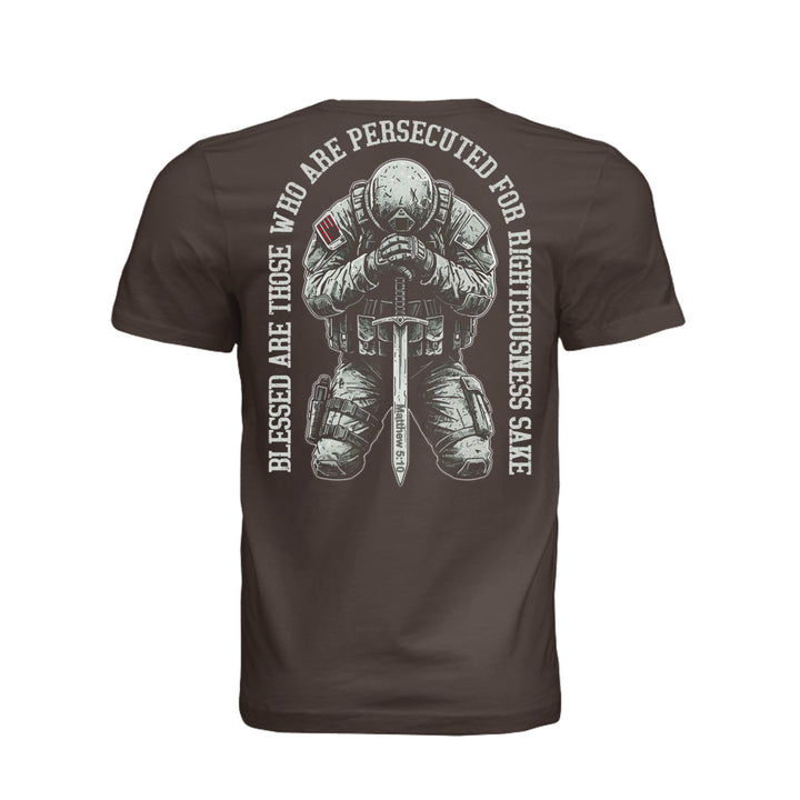 Persecuted for Righteousness Unisex Tee - Brown - Back - Stone &amp; Sling