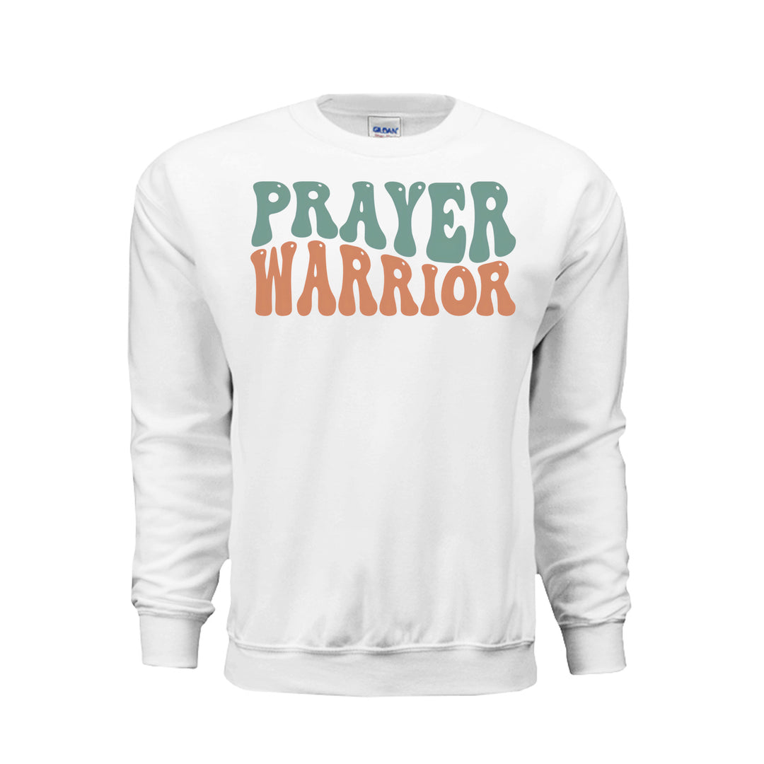 Prayer Warrior Sweatshirt - White - Stone & Sling