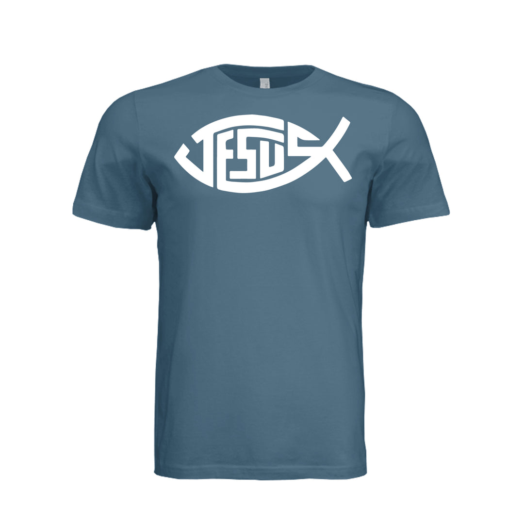 Sign of the Fish Unisex Tee - Steel Blue - Stone &amp; Sling