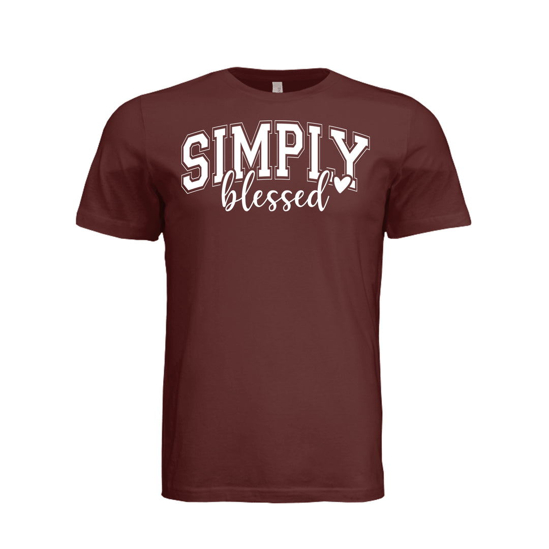 Simply Blessed Unisex Tee - Maroon - Stone &amp; Sling