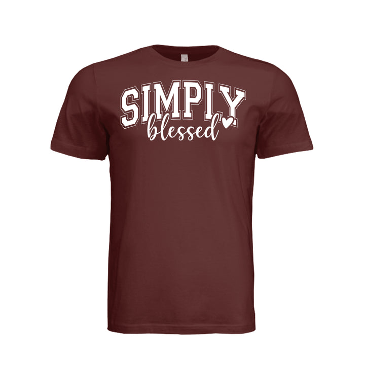 Simply Blessed Unisex Tee - Maroon - Stone &amp; Sling
