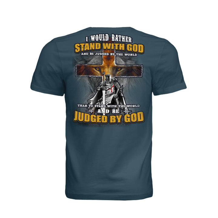 Stand With God Unisex Tee - Atlantic - Back - Stone &amp; Sling