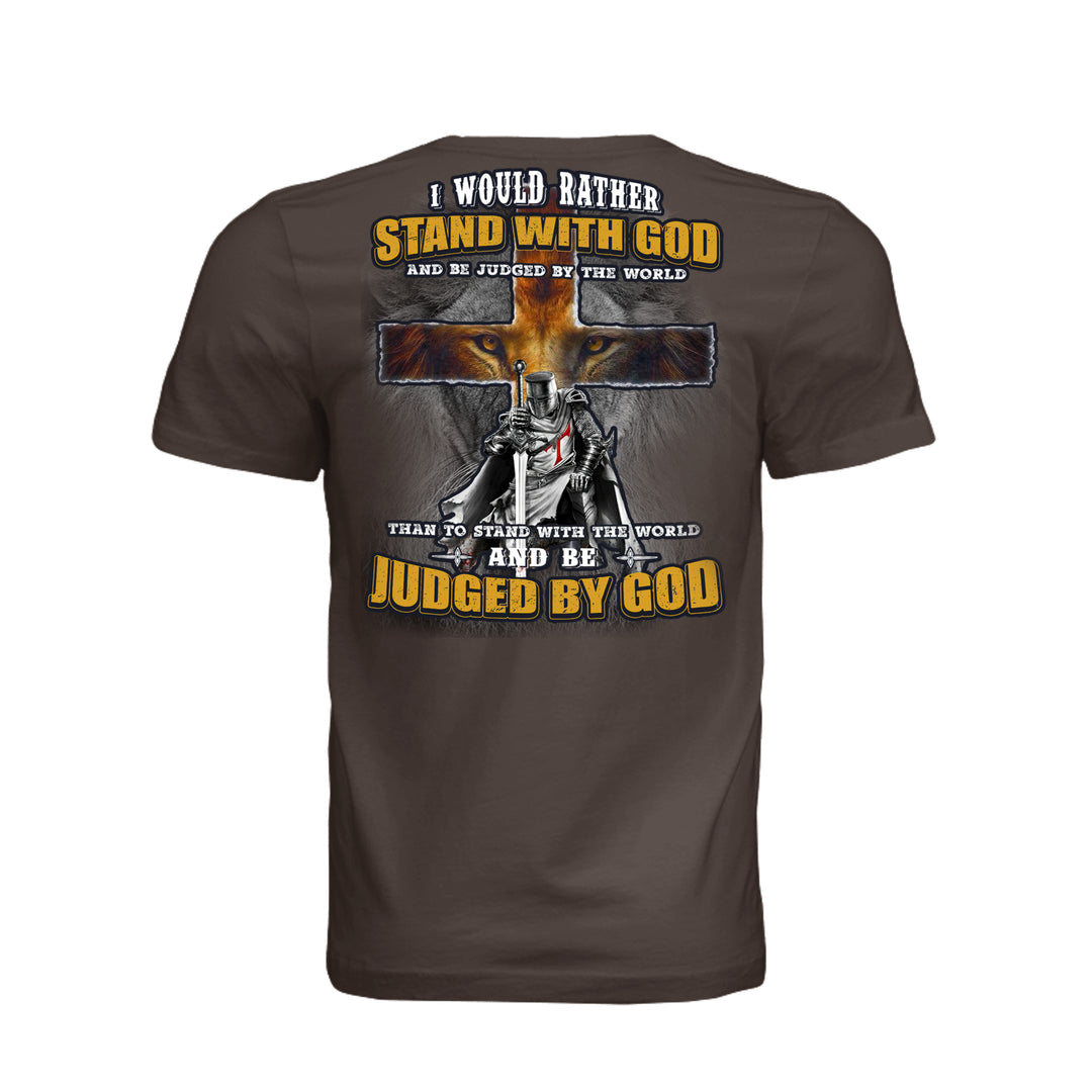 Stand With God Unisex Tee - Brown - Back - Stone &amp; Sling