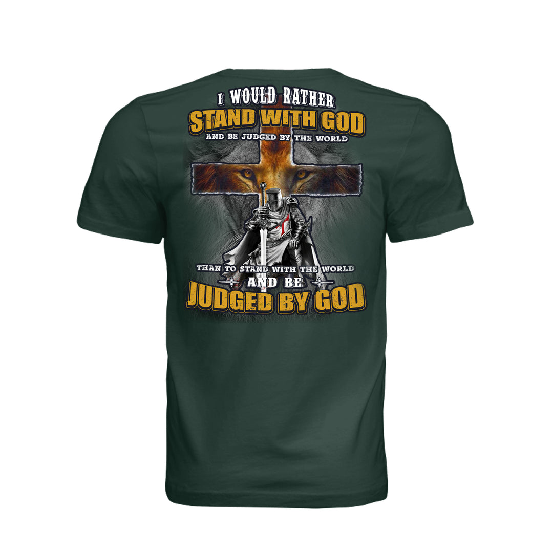 Stand With God Unisex Tee - Hunter Green - Back - Stone &amp; Sling