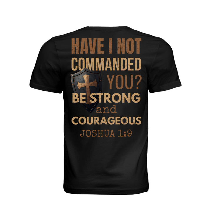 Strong and Courageous Unisex Tee - Black - Back - Stone &amp; Sling