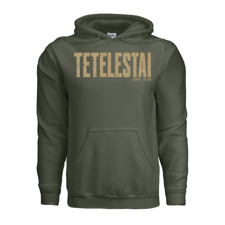 Tetelestai Hoodie - Military Green - Stone & Sling