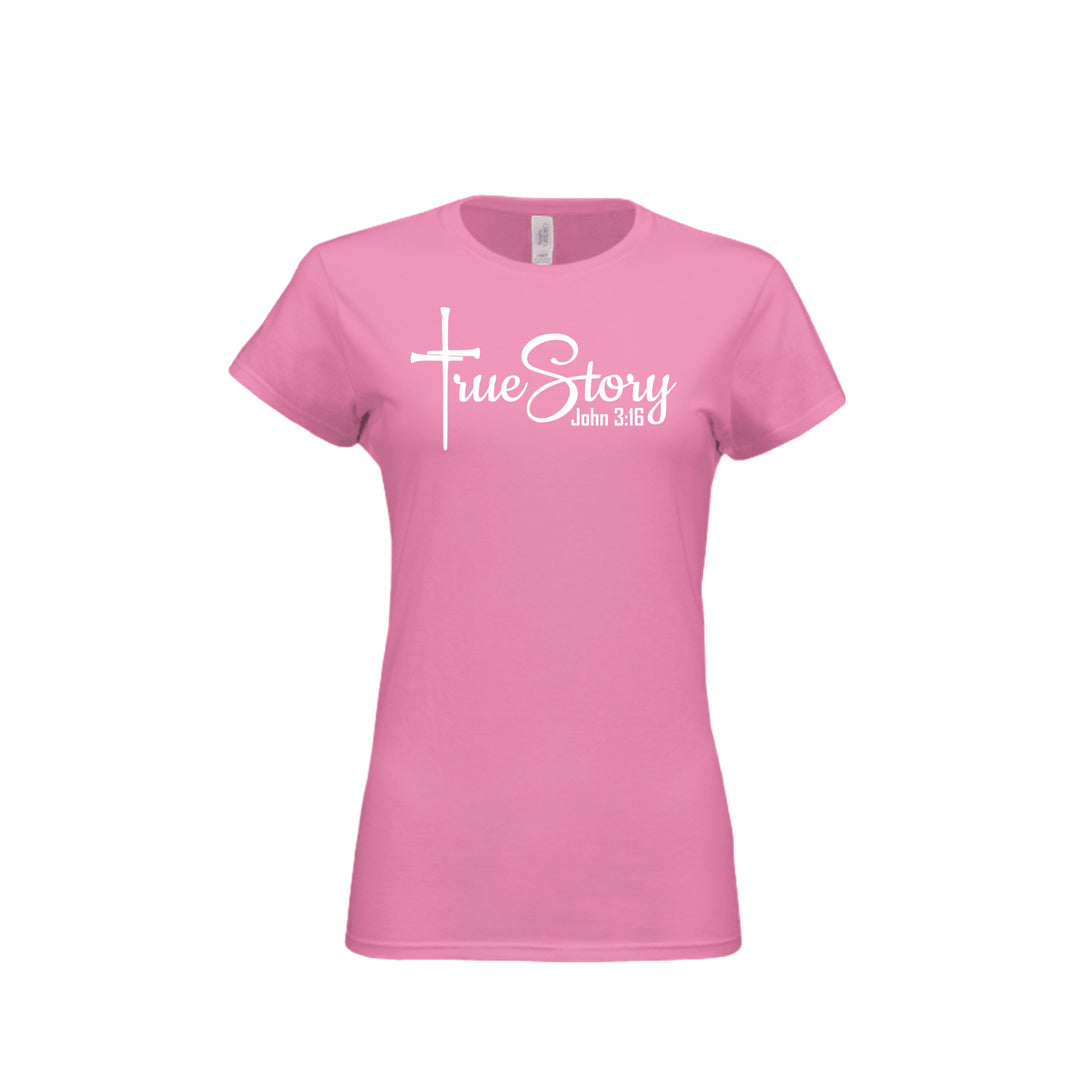 True Story Fitted Tee - Azalea - Stone &amp; Sling