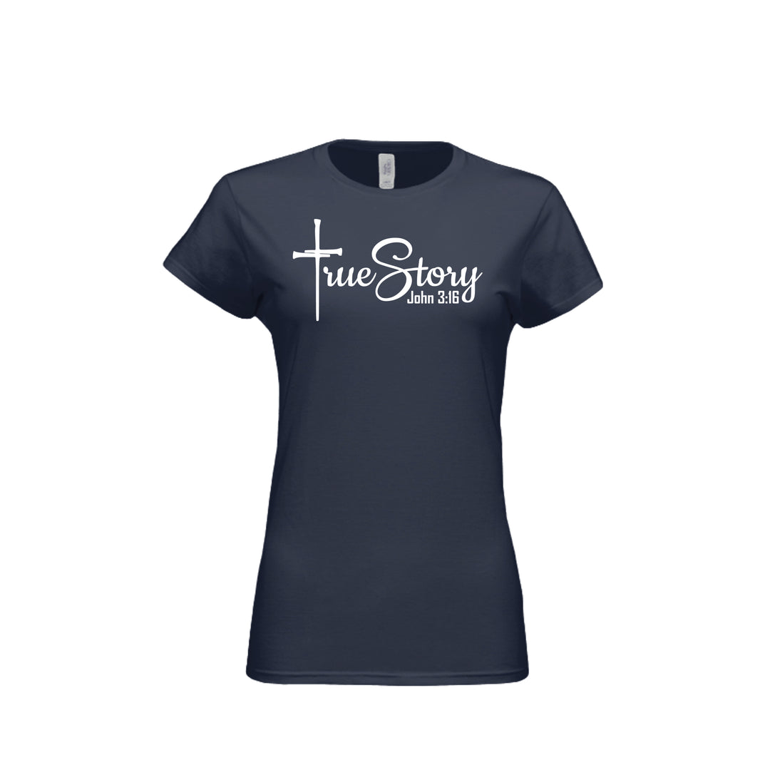 True Story Fitted Tee - Navy - Stone &amp; Sling