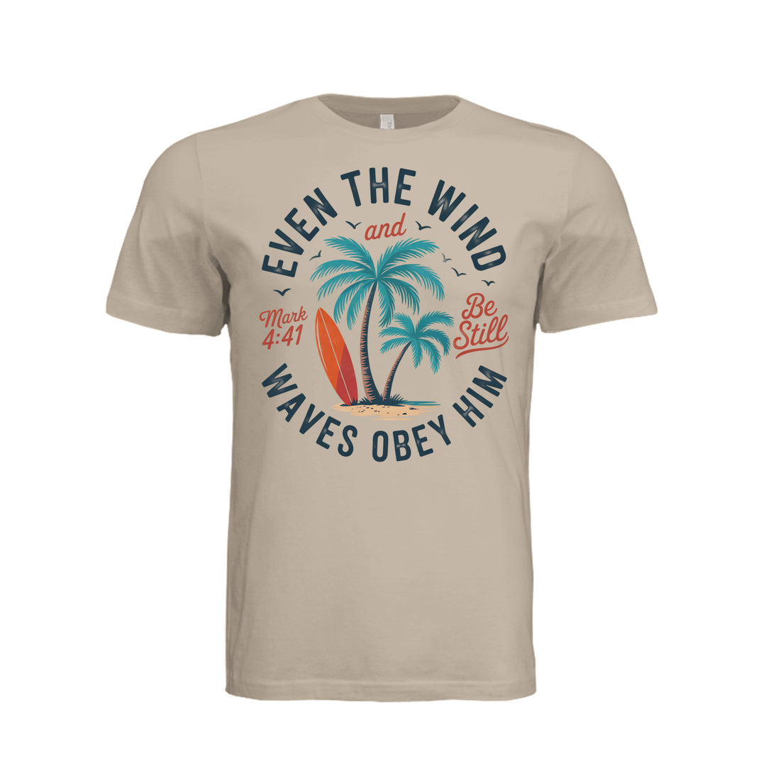 Wind &amp; Waves Unisex Tee - Tan - Stone &amp; Sling
