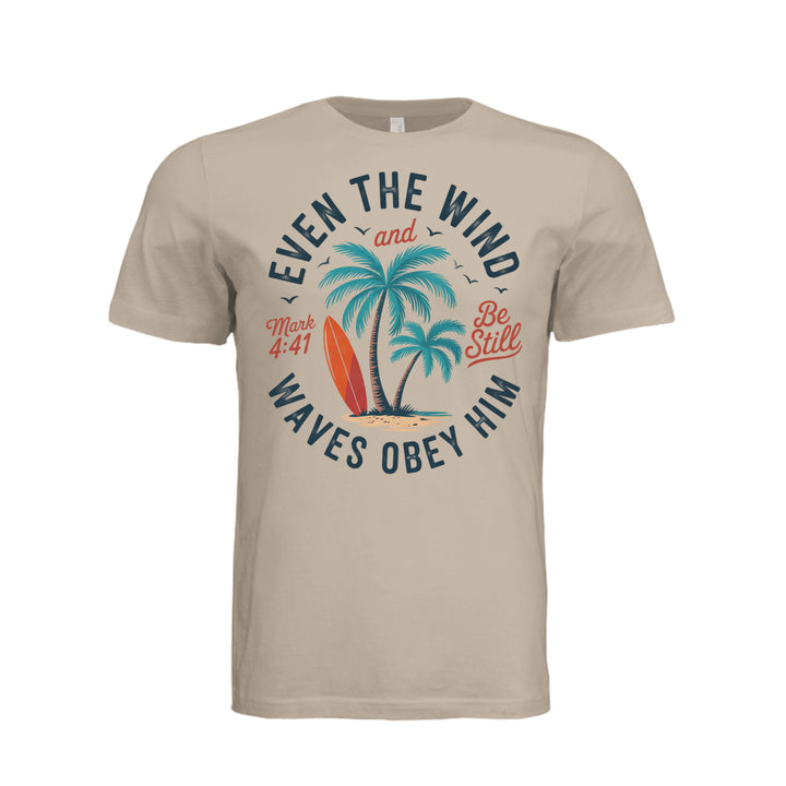 Wind &amp; Waves Unisex Tee - Tan - Stone &amp; Sling