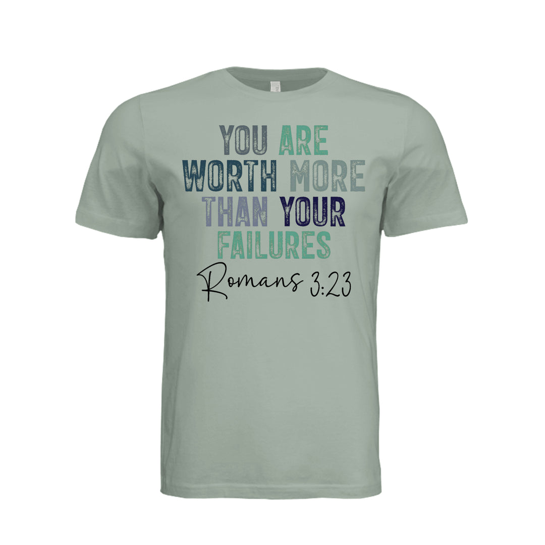 You Are Worth More Unisex Tee - Dusty Blue - Stone &amp; Sling