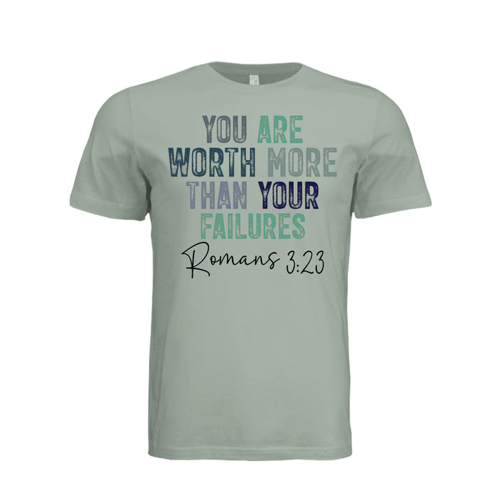 You Are Worth More Unisex Tee - Dusty Blue - Stone &amp; Sling